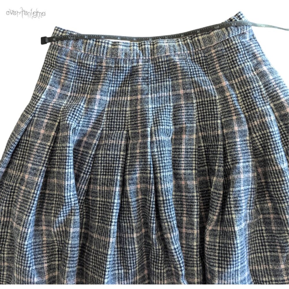 PENDLETON pleated plaid wool mid length skirt - Picture 4 of 7